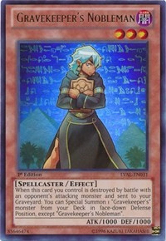 Gravekeeper's Nobleman (LVAL-EN031) Ultra Rare  1st Edition