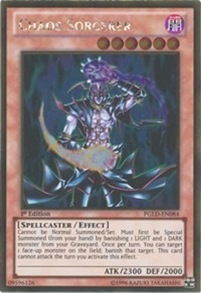 Chaos Sorcerer (PGLD-EN084) Gold Rare  1st Edition