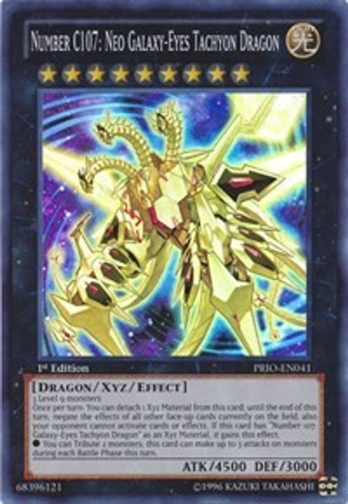 Number C107: Neo Galaxy-Eyes Tachyon Dragon - PRIO-EN041 Super Rare 1st Edition