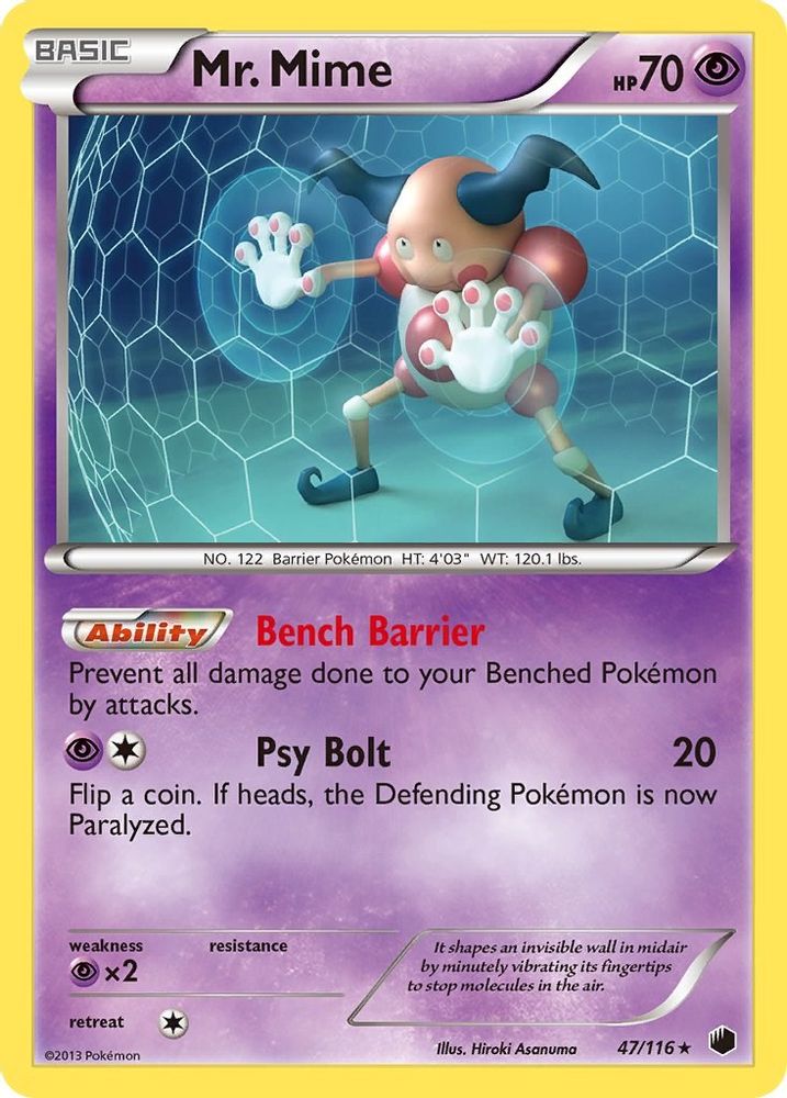 Mr. Mime (047/116) - Reverse Holofoil - Rare
