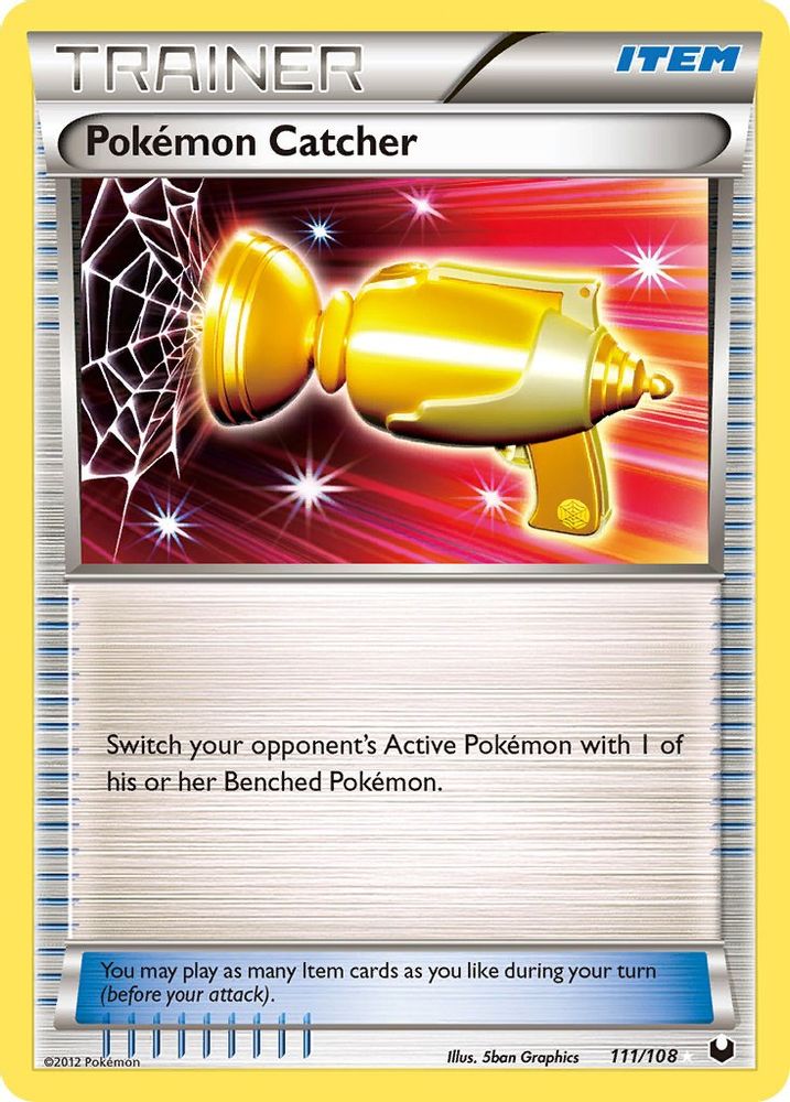 Pokemon Catcher (Gold) (111/108) - Holofoil - Secret Rare