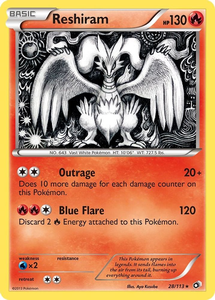 Reshiram (028/113) - Reverse Holofoil - Holo Rare
