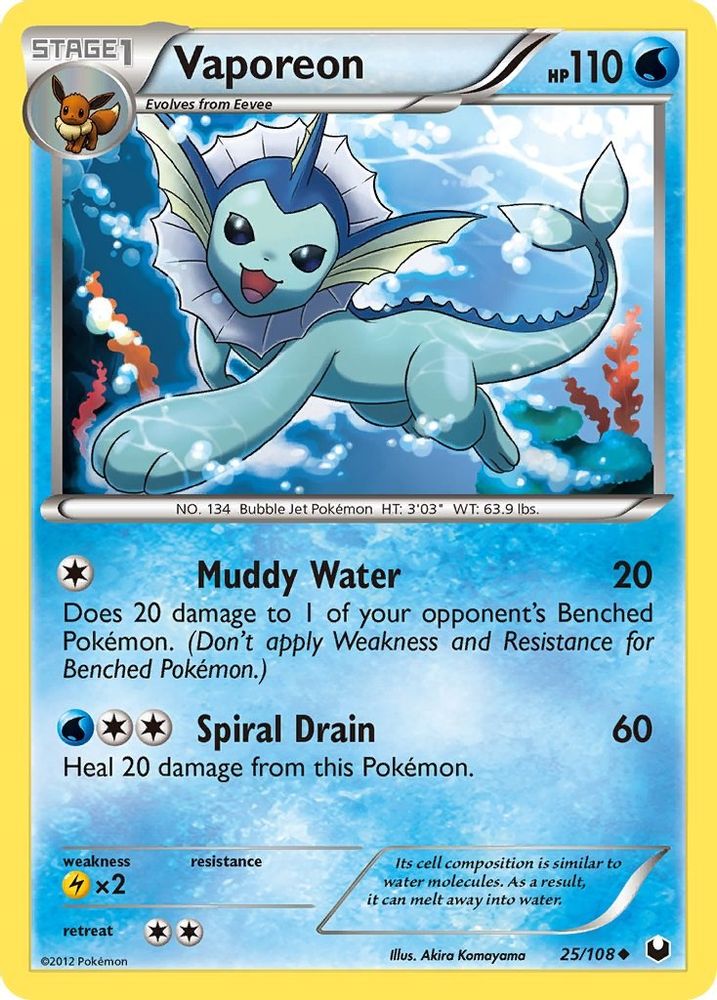 Vaporeon (025/108) - Uncommon