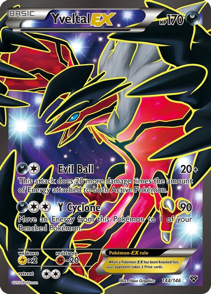 Yveltal EX (144 Full Art) (144/146) - Holofoil - Ultra Rare