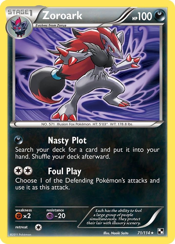 Zoroark (071/114) - Reverse Holofoil - Holo Rare