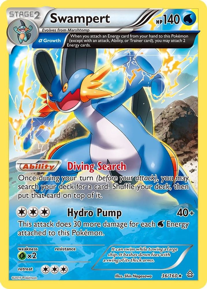 Swampert (Alpha) (036/160) - Holofoil - Holo Rare