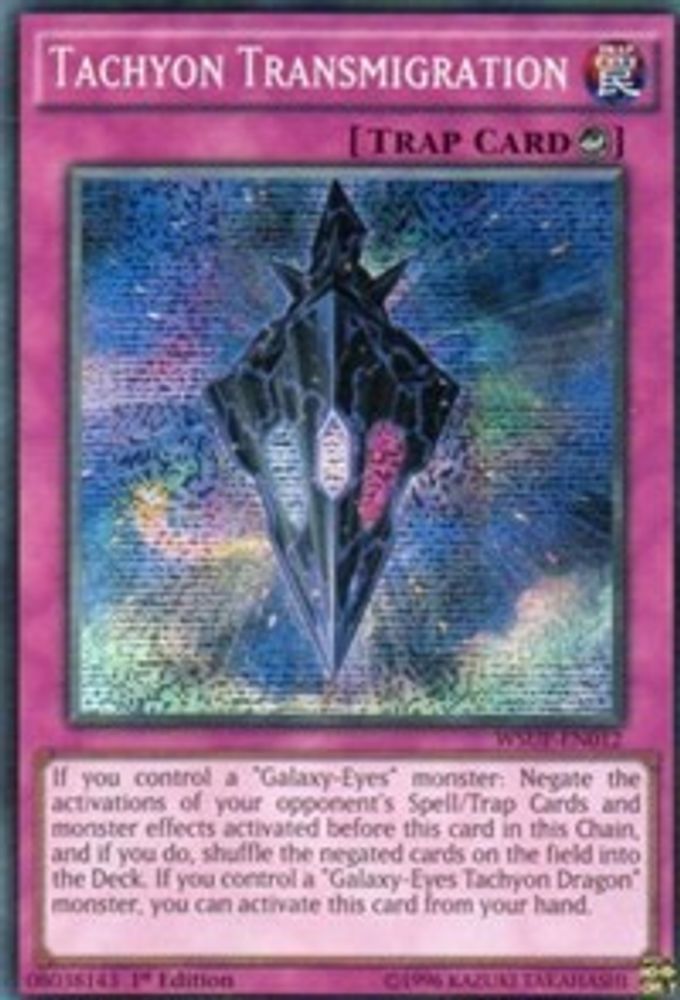 Tachyon Transmigration (WSUP-EN012) Prismatic Secret Rare  1st Edition