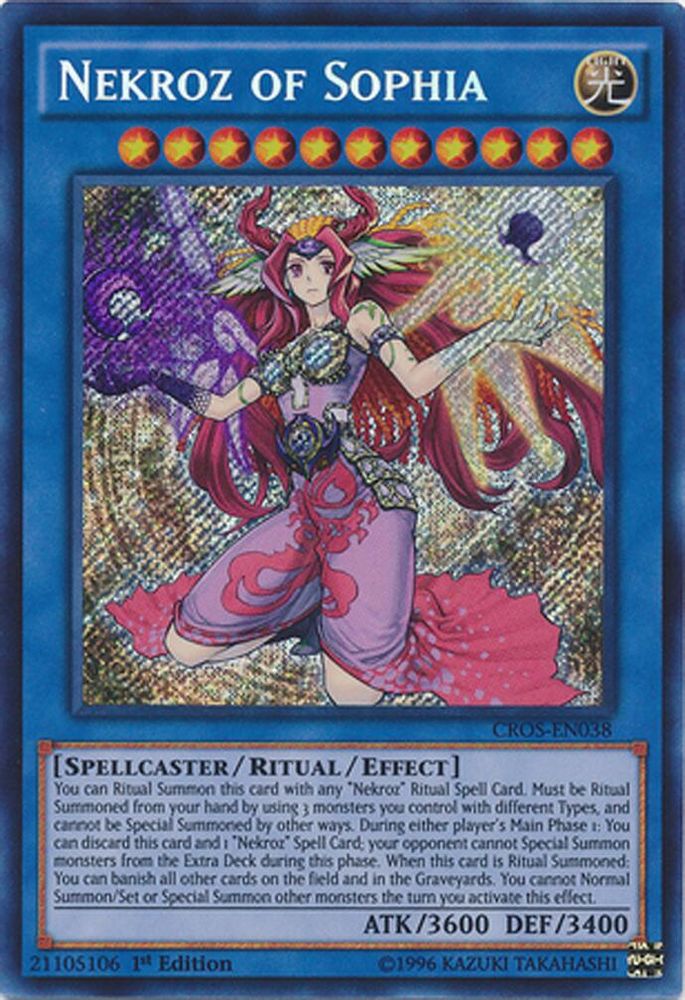 Nekroz of Sophia (CROS-EN038) Secret Rare  1st Edition