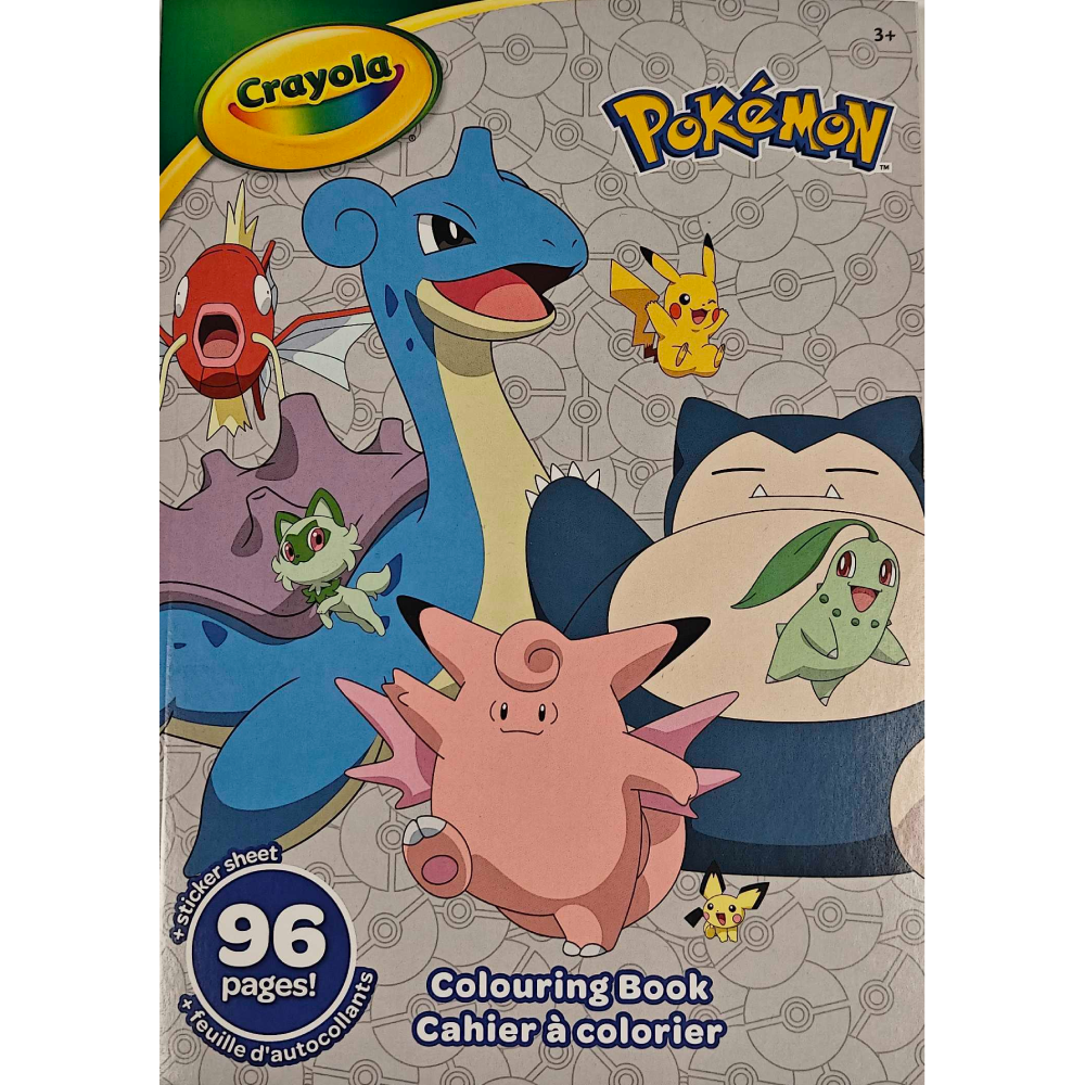 Crayola - 96 pages Licensed Coloring Book - Pokémon