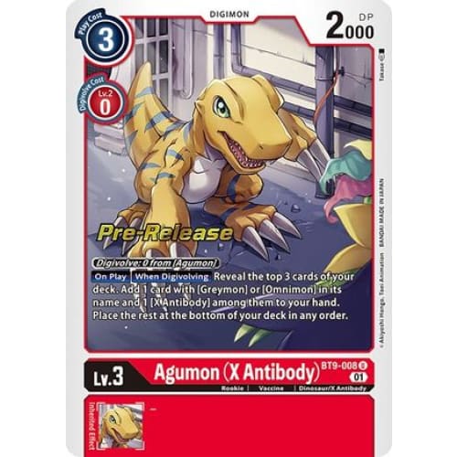 Agumon (X Antibody) (BT9-008 U) Uncommon