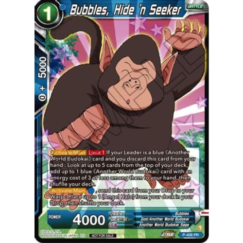 Bubbles, Hide 'n Seeker (Zenkai Series Tournament Pack Vol.1) (Tournament Promotion Cards)