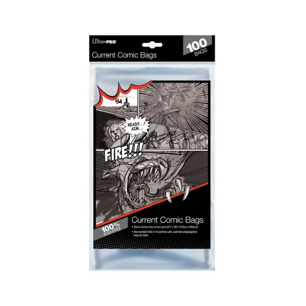 UP COMIC CURRENT BAG 100CT 6-7/8"X10.5"