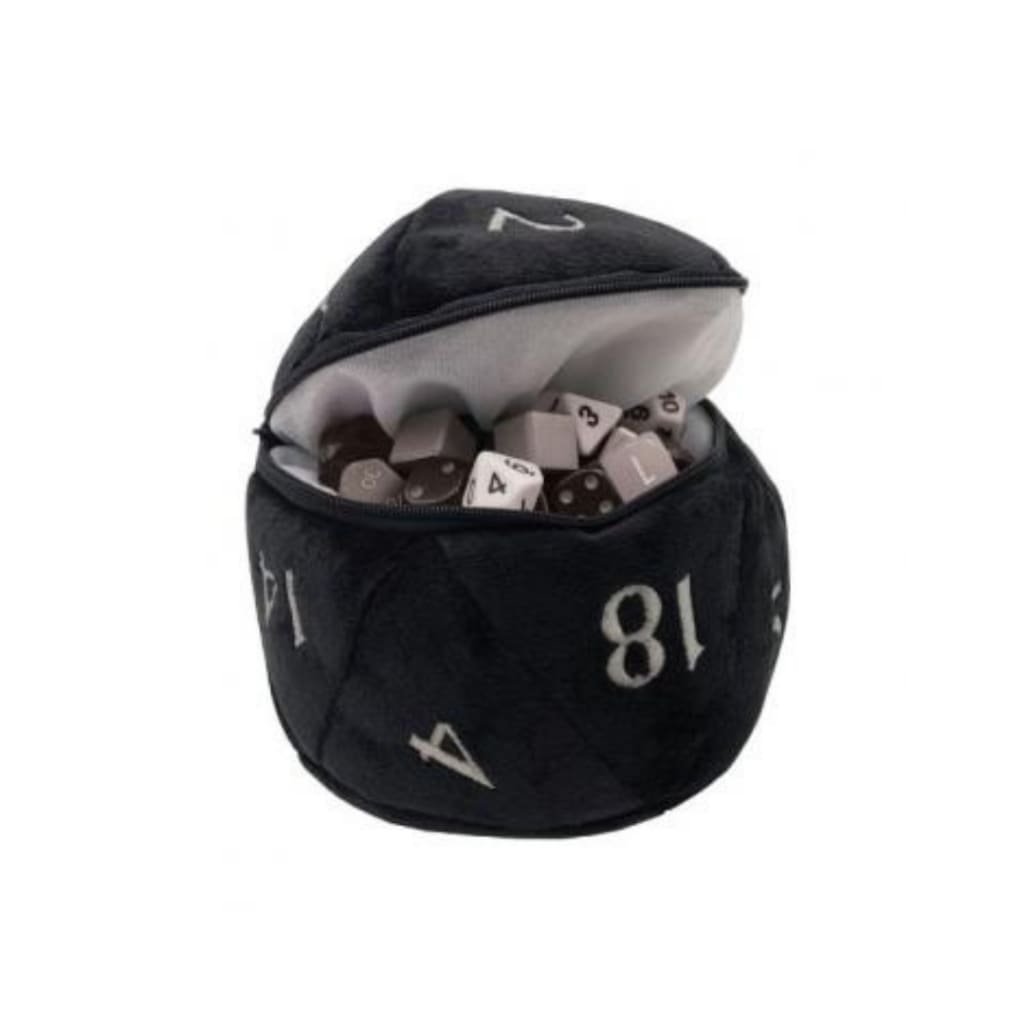 D20 Dice Bag Plush Black