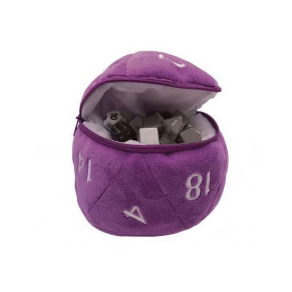 D20 Dice Bag Plush Purple