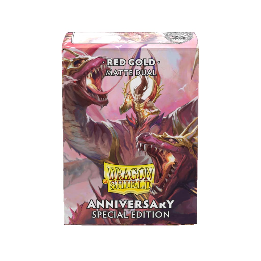 Dragon Shield - 25th Special Edition - Matte Dual Sleeves - Red/Gold