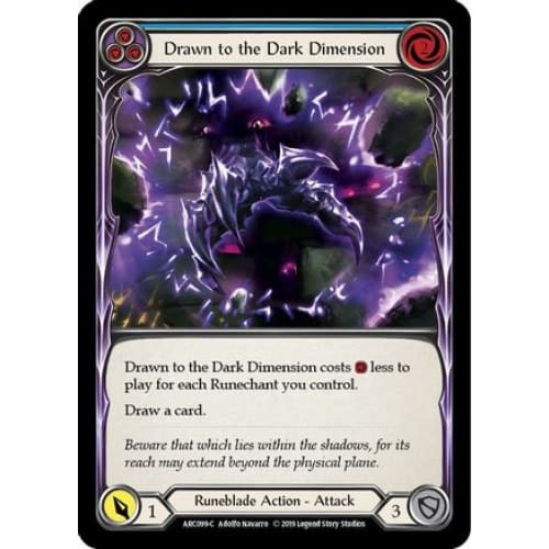 Drawn to the Dark Dimension (Blue) (ARC099) - Arcane Rising Unlimited Edition