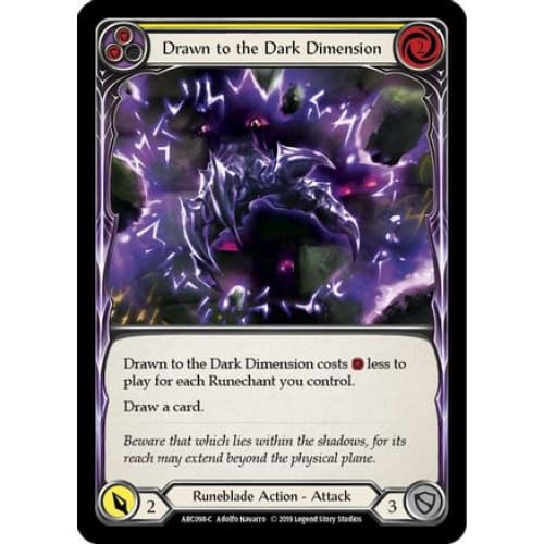 Drawn to the Dark Dimension (Yellow) (ARC098) - Arcane Rising Unlimited Edition