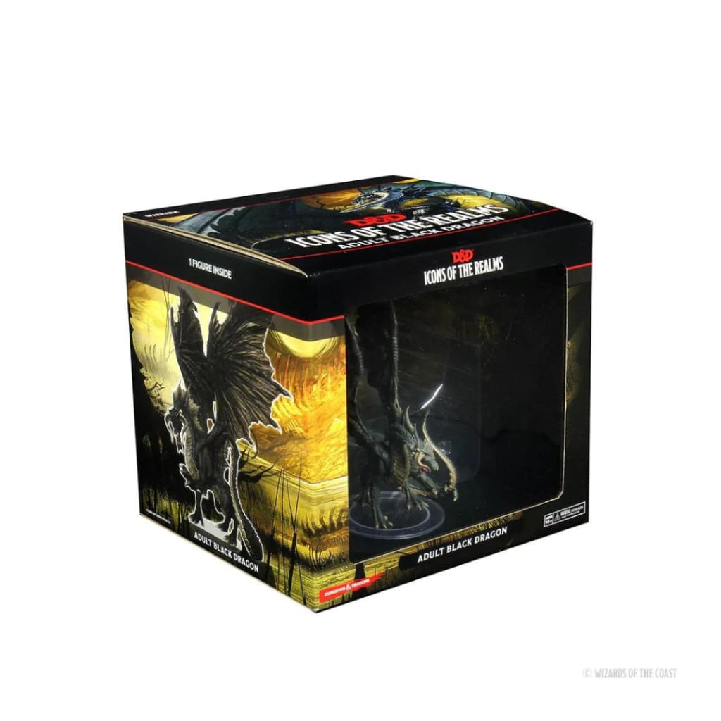 DUNGEONS AND DRAGONS MINIS - ICONS OF THE REALMS: ADULT BLACK DRAGON