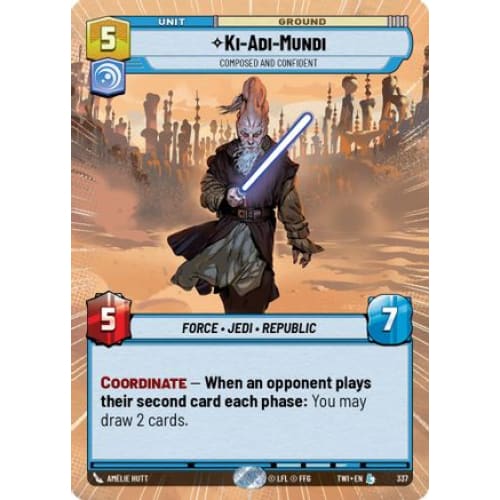 Ki-Adi-Mundi - Composed and Confident (Hyperspace) (337)  Foil