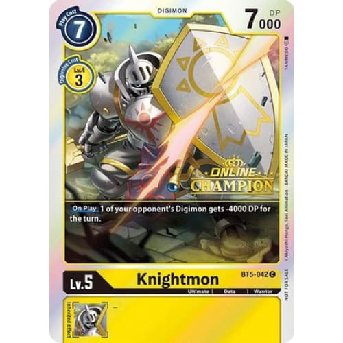 Knightmon - BT5-042 (2021 Championship Online Regional) [Online Champion] (BT5-042 C) Promo  Foil