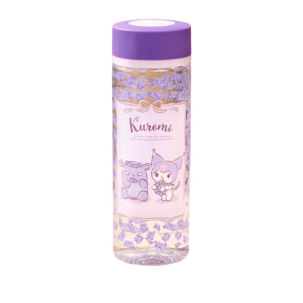 Kuromi Water Bottle (Floral Wreath)
