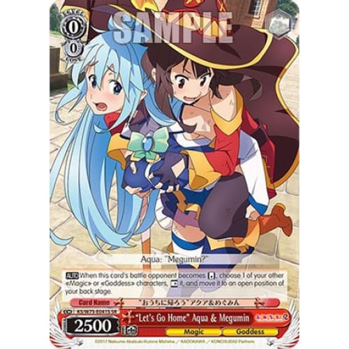 "Let's Go Home" Aqua & Megumin (SR) (KONOSUBA -GOD’S BLESSING ON THIS WONDERFUL WORLD! RE:EDIT) SR