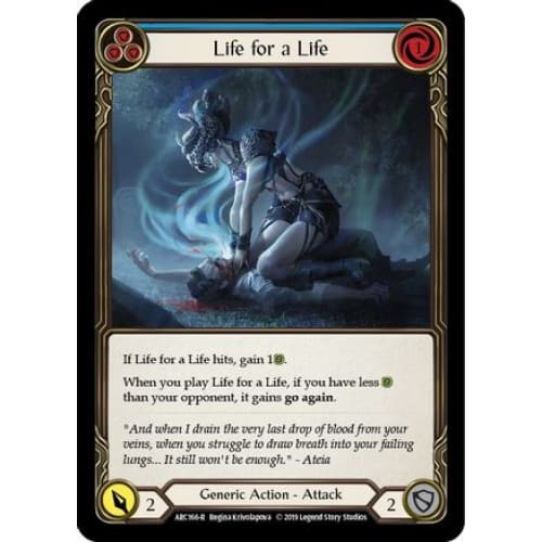 Life for a Life (Blue) (ARC166) - Arcane Rising 1st Edition
