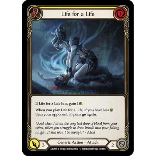 Life for a Life (Yellow) (ARC165) - Arcane Rising Unlimited Edition