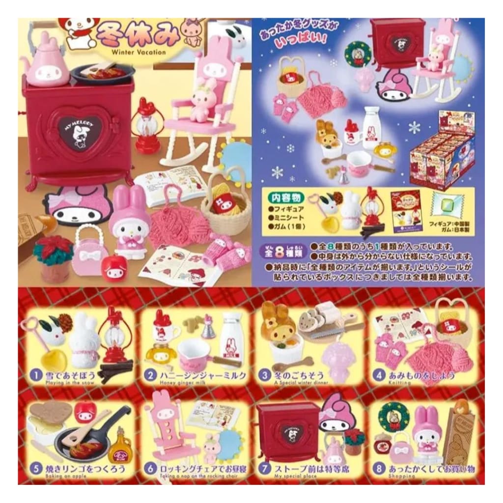 My Melody Winter Vacation Series Miniature Scene Blind Box by Re-ment