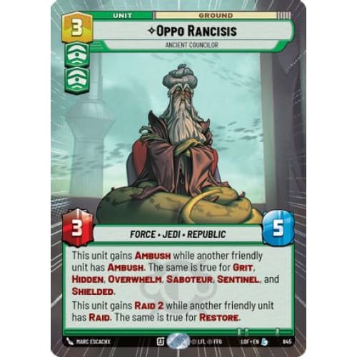 Oppo Rancisis - Ancient Councilor (Hyperspace Foil) (845)  Foil