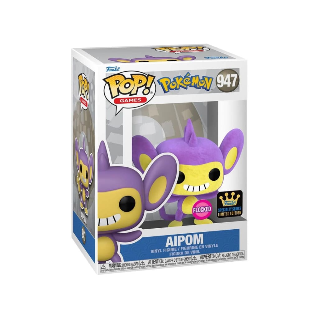 Pokemon Aipom Flocked Funko Pop! Vinyl Figure #947 - Specialty Series