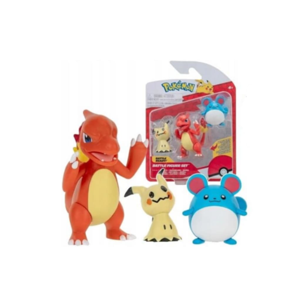 Pokemon Battle Figure Set Mimikyu, Charmeleon and Marill