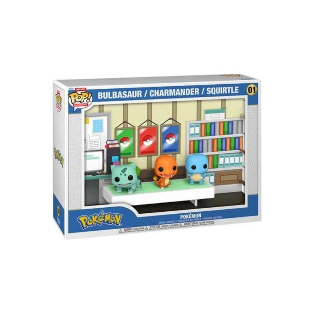 Pokemon Bulbasaur Charmander Squirtle Deluxe Funko Pop! Moment with Case #01