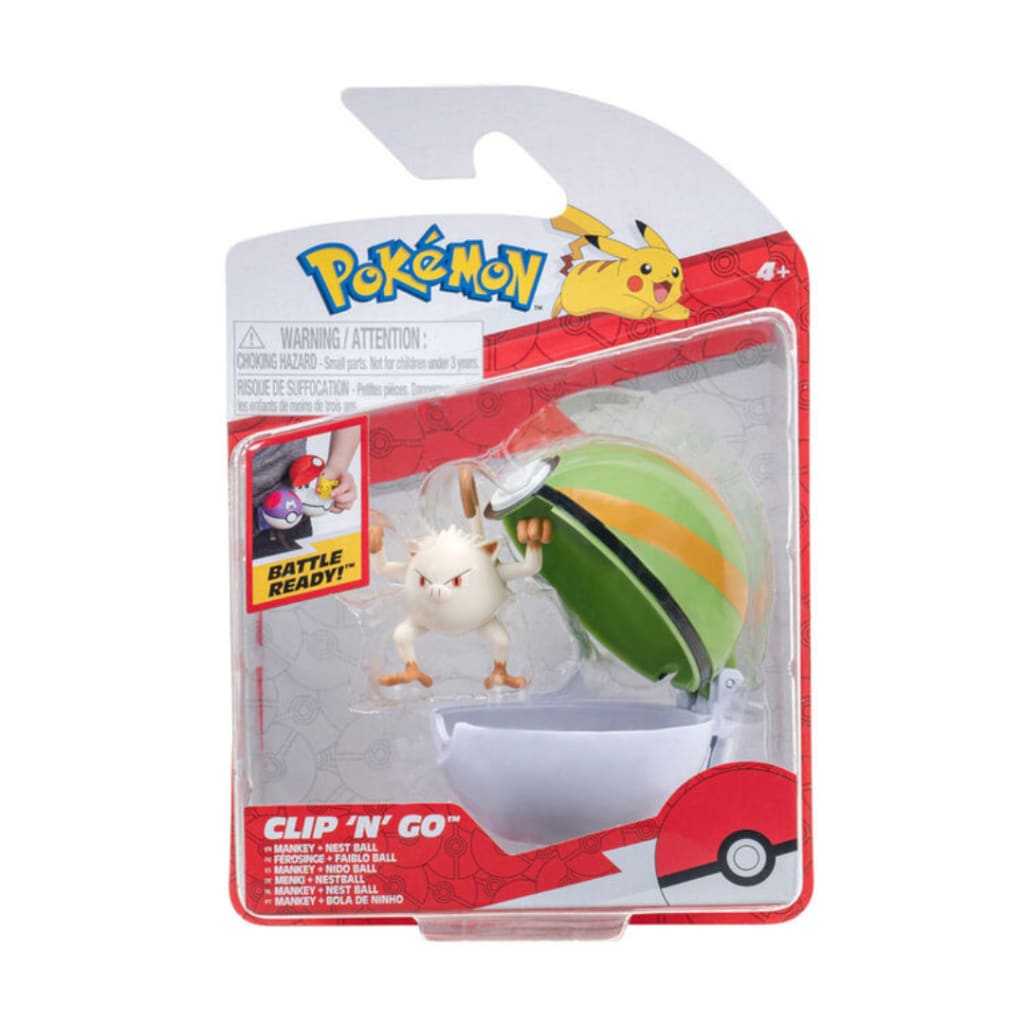 Pokemon Clip 'N' Go - Mankey & Nest Ball