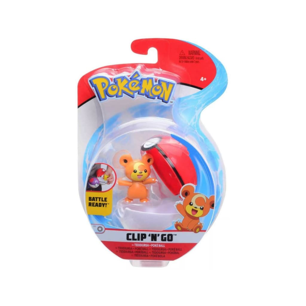 Pokemon Clip 'N' Go Teddiursa & Poke Ball Figure Set
