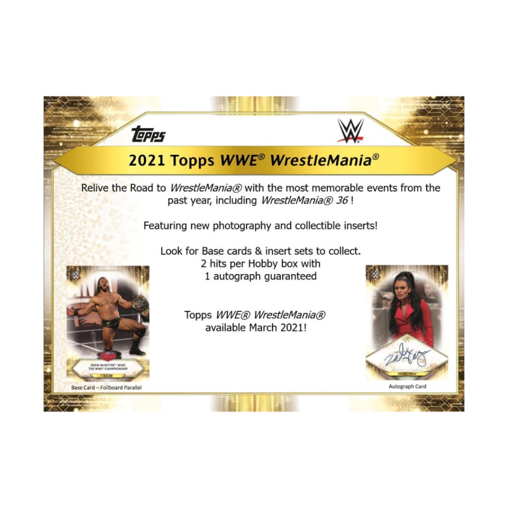 (Pre-Order) 2021 Topps Wwe Road to Wrestlemania Wrestling Hobby Box