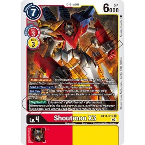 Shoutmon X3 - BT11-012 - Uncommon Foil