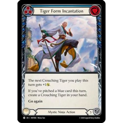 Tiger Form Incantation (Blue) (MST065) - Part the Mistveil Rainbow Foil