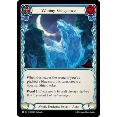 Waning Vengeance (Blue) (MST042) - Part the Mistveil Rainbow Foil