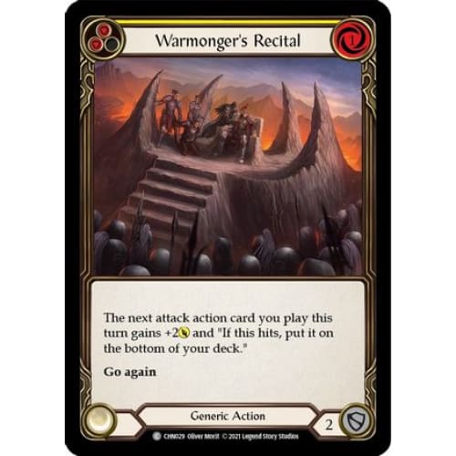 Warmonger's Recital (Yellow) (CHN029) - Blitz Deck: Monarch - Chane
