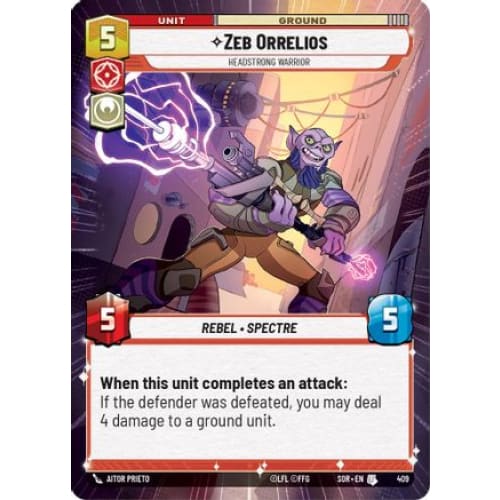 Zeb Orrelios - Headstrong Warrior (Hyperspace) (409)  Foil